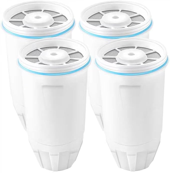 Zero Replacement Water Filter Resin Filtration System 0 TDS 0 Leak,Compatible with Zero Water Pitcher and Dispenser, Reduce Lead/Chromium/PFOA/PFOS (Pack of 4 by TOMOON)