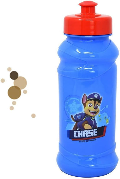 Paw Patrol Plastic Water Bottle for Kids - 6pc Paw Patrol Travel Bundle with Reusable Water Bottles For Home, School, and Sports, Sticker Activity Book, and More