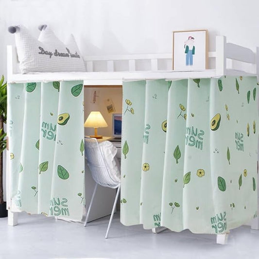 PENINSULA LOVE Bottom Bunk Bed Curtains Breathable Bed Blackout Canopy Single Bed Privacy Curtain Dorm Home Dust-Proof Shading Drapes Underbed Loft Bed Tent Curtains with Rope and Loop