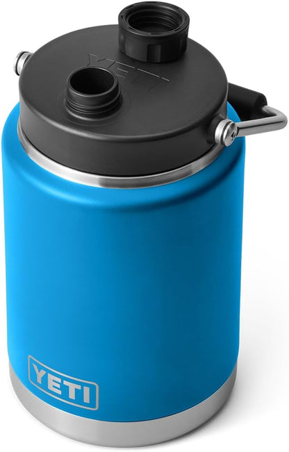 YETI Rambler Half Gallon Jug, Vacuum Insulated, Stainless Steel with MagCap, Big Wave Blue