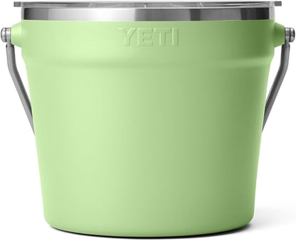 YETI Rambler Beverage Bucket, Double-Wall Vacuum Insulated Ice Bucket with Lid, Key Lime