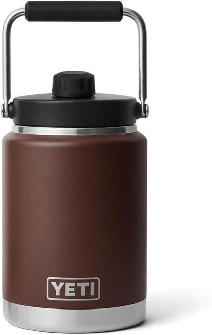 YETI Rambler Half Gallon Jug, Vacuum Insulated, Stainless Steel with MagCap, Wetlands Brown