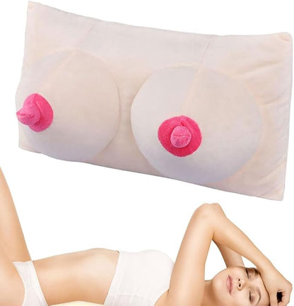 XGOPTS Boobs Breasts Pillow Cushion Creative 3D Feminist Boobs Pillow Soft Memory Foam Sleep Pillow Funny Chest Shaped Pillow Ergonomic Breast Cushion for Couples Home Decor for Valentine's Day