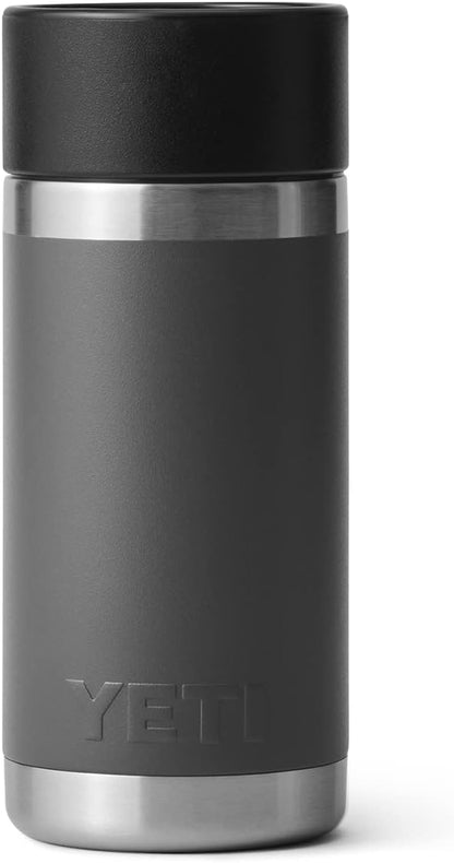 YETI Rambler 12 oz Bottle, Stainless Steel, Vacuum Insulated, with Hot Shot Cap