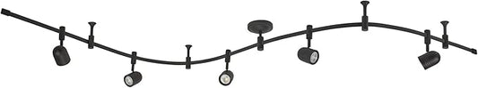 Catalina Lighting 96" Track Ceiling Light, Oil Rubbed Bronze, Transitional 5-Light LED Flex Track, Bulb Included, for Kitchen, Living Room, Home Lighting