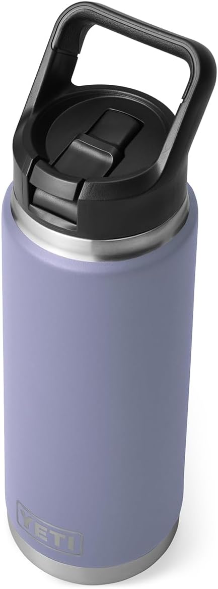 YETI Rambler 26 oz Bottle, Vacuum Insulated, Stainless Steel with Straw Cap, Cosmic Lilac