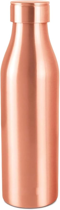 ZIG ZAG Pure Copper Water Bottle For Drinking More Water Yoga, Gym, Office, travel etc Rustproof & Leakproof Premium Copper Bottle With Health Benefits 33 OZ