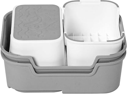 Two Step Stool for Kids(2 Packs), Anti-Slip Sturdy Toddler Two Step Stool for Bathroom, Kitchen and Toilet Potty Training (Gray)