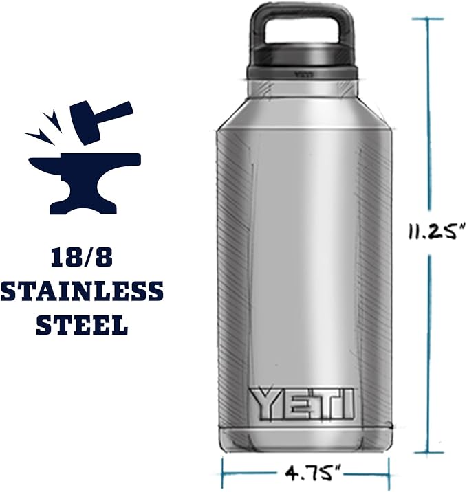 YETI Rambler 64 oz Bottle, Vacuum Insulated, Stainless Steel with Chug Cap, Cosmic Lilac