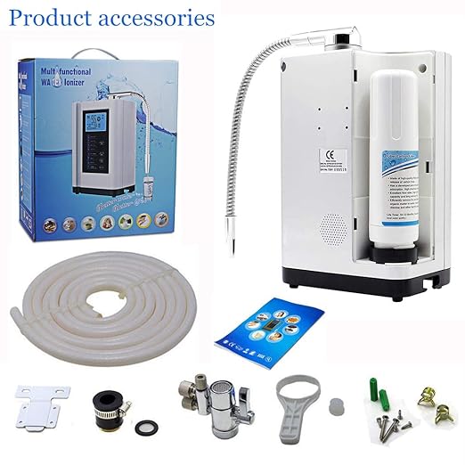 Alkaline Water Ionizer Machine AG7.0, Home Filtration System Produces pH 4-10.5 Water, 7 Water Settings, Up to -570mV ORP, 8000L Per Filter, Silver