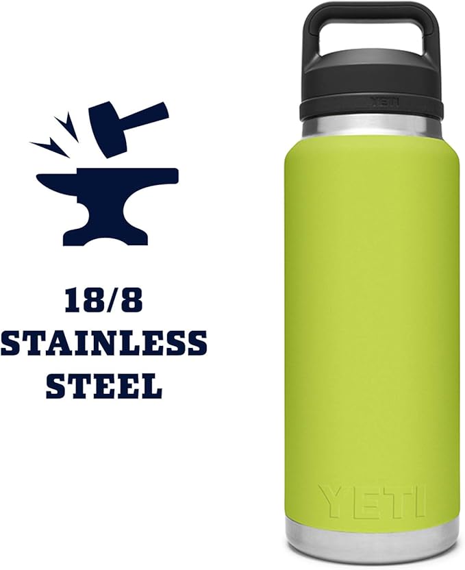 YETI Rambler 36 oz Bottle, Vacuum Insulated, Stainless Steel with Chug Cap, Chartreuse