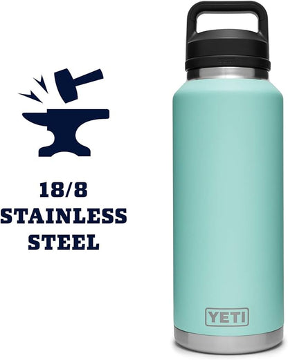 YETI Rambler 46 oz Bottle, Vacuum Insulated, Stainless Steel with Chug Cap, Seafoam