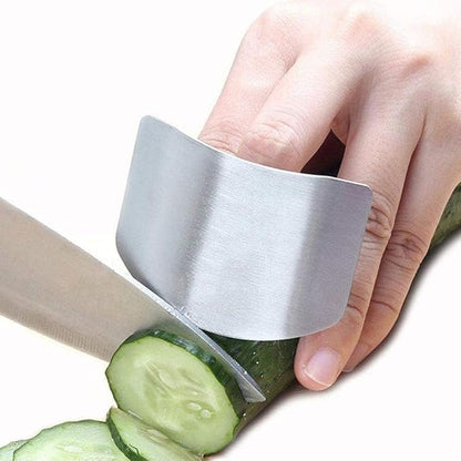 2 Pcs Silver Finger Guards for Cutting, Kitchen Tool Finger Guard Finger Protector, Chopping Protector for Dicing and Slicing Home Kitchen Gadget