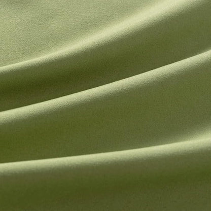 2 Pack Microfiber Queen Zipper Pillowcases, Soft Comfortable Not Shrink Olive Green Pillow Case, Breathable Pillow Cases Set of 2 (20x30 Inches)