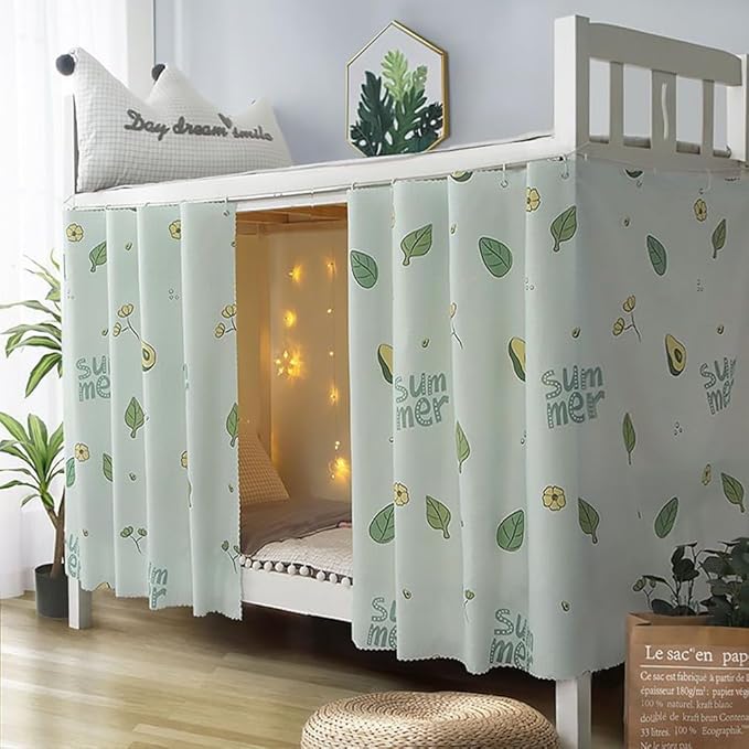 Students Dorm Bunk Bed Curtain Home Privacy Bed Shading Curtain Net Bed Cloth Dustproof Blackout Bed Canopy Bedding Curtain Students Dormitory Tent Lightproof Cloth Bedding Canopy Spread Curtain