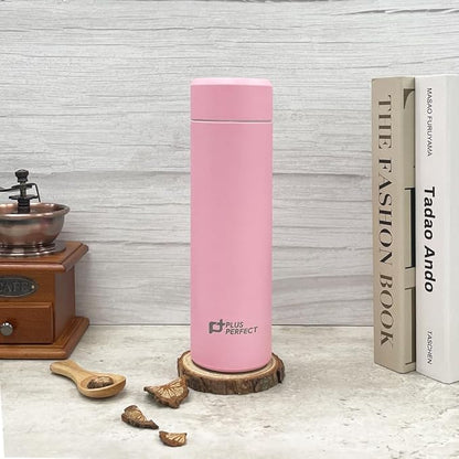 17oz Titanium Vacuum Insulated Water Bottle, Double wall Keep Cold and Hot, Ultralight Vacuum Flask, Leak Proof and Easy to Carry on, Pink