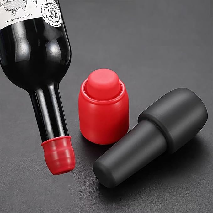 8 PCS Wine Stoppers for Wine Bottles, Reusable Sparkling Wine Bottle Stopper Wine Sealer for Wine bottles, Silicone Wine Stopper Wine Bottle Stopper for Beer Champagne Prosecco Home Use