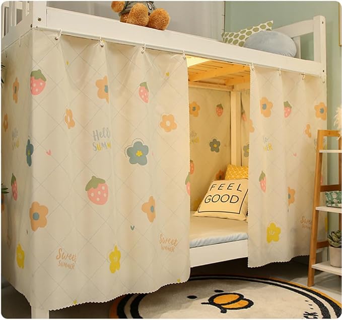 Students Dorm Bunk Bed Curtain Home Privacy Bed Shading Curtain Net Bed Cloth Dustproof Blackout Bed Canopy Bedding Curtain Students Dormitory Tent Lightproof Cloth Bedding Canopy Spread Curtain