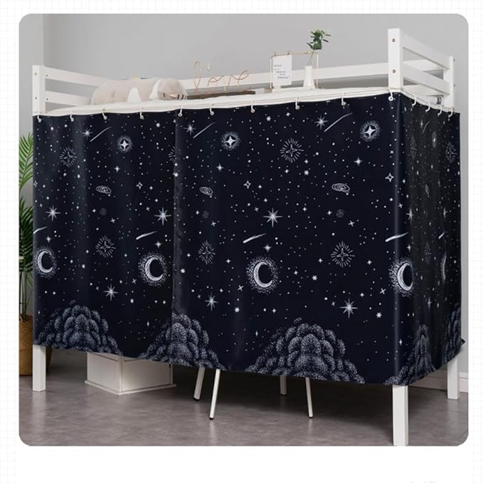 Students Dorm Bunk Bed Curtain Home Privacy Bed Shading Curtain Net Bed Cloth Dustproof Blackout Bed Canopy Bedding Curtain Students Dormitory Tent Lightproof Cloth Bedding Canopy Spread Curtain