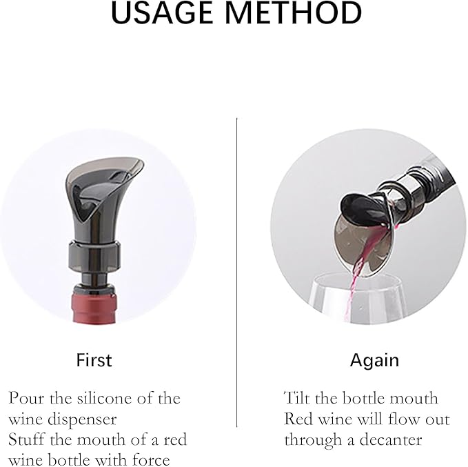 2 in 1 Wine Decanter Built-in Aerator Pourer, Dual Functions of Pouring Wine And Keeping It Fresh, Petal-Shaped Safety Stopper, Red Wine Serving Tool