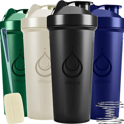 -4 PACK- 28 oz Shaker Bottles for Protein Mixes | BPA-Free & Dishwasher Safe | 4 large protein shaker bottle | Shaker Cups for protein shakes | Blender Shaker Bottle Pack with cleaning sponge