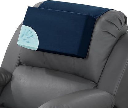 MABOZOO Head Pillow for Recliner Chair with Pocket,Headrest Cushion for Neck Pain Relief and Cervical Support,Recliner Head Pillow for Travel Home Recliner Sofa Armchair（Navy）