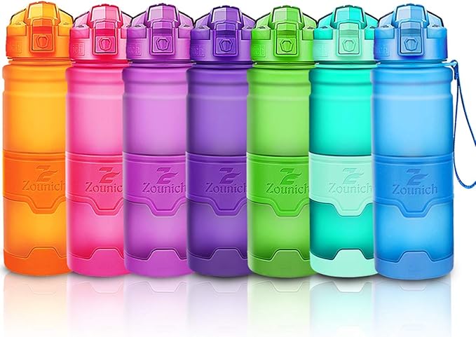 ZOUNICH Premium Sports Water Bottle 32 oz/1 Liter, 24 oz, 16 oz, 14 oz, BPA Free Tritan for Bike, Running, Gym, Fitness, Cycling