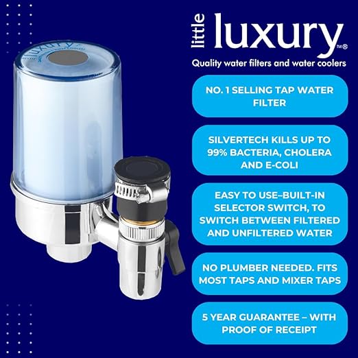 Water Stream - On Tap Water Filter, Kitchen, Water Filter Tap, Activated Carbon - Reduces Chlorine and Other Contaminants, Easy Installation - Fits Standard Faucets