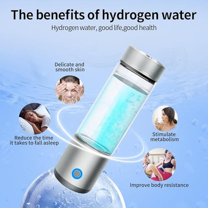 SASCA Portable Best Hydrogen Water Bottle Generator Machine With Advanced SPE/PEM Technology, Capacity 300 mL With 3000 PPb Alkaline Water Bottle For Home, Office, Travel, Daily Drinking and Gifts