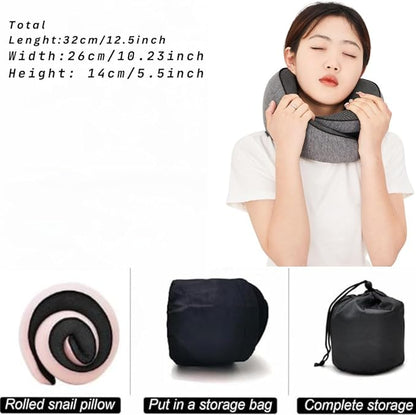 Memory Form Airplane Pillow for Long Flights. Removable Cover, Neck Pillow for Travel. Ideal for Flights,Car and Home Use. Reduces Pressure Points.