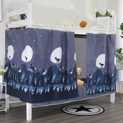 Students Dorm Bunk Bed Curtain Home Privacy Bed Shading Curtain Net Bed Cloth Dustproof Blackout Bed Canopy Bedding Curtain Students Dormitory Tent Lightproof Cloth Bedding Canopy Spread Curtain