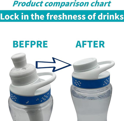 2 Pack Lid for Cirkul Water Bottle, Keeper Caps for Cirkul Water Bottle Compatible with Replacement 12oz, 22oz, 32oz, 42oz, 62oz Stainless Steel & Plastic Water Bottles（white） (2)