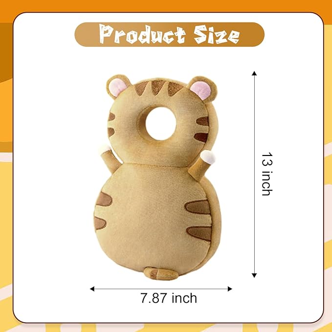 Вaby hеad Protector Backpack,Вaby hеad Protector，Вaby Walkers Protective Toddler, Hеad Protector for Baby Walking Brown Tiger3