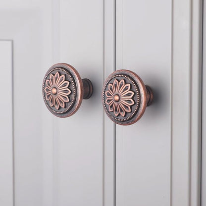 10 Pack Kitchen Cabinet Knobs Antique Copper,1-2/5"Rustic Copper Knobs for Cabinets and Drawers,Copper Knobs for Cabinets,Dresser Drawers Cupboard Bathroom Bedroom Dresser Door Copper Knob