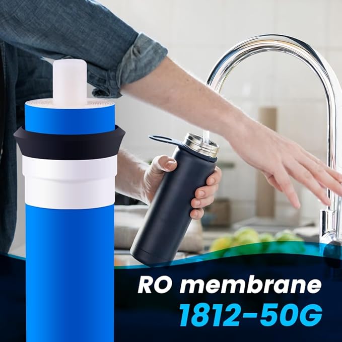 – Membrane for Reverse Osmosis Membrane GPD – Fits Under Sink RO Water Filtration System – Removes Bad Taste and Odor – Membrane Water Filter Replacement (50 GPD, Pack of 25)