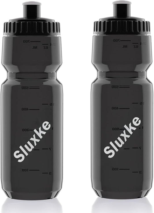 2 Pack Squeeze Water Bottles, 24oz Cycling Water Bottle, 720ml Bike Water Bottles BPA Free for cycling, Running, Hiking etc