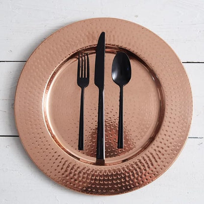 CTW Home Collection Stamped Copper Charger, 13-inch Diameter, Kitchen, Kitchen Accessories