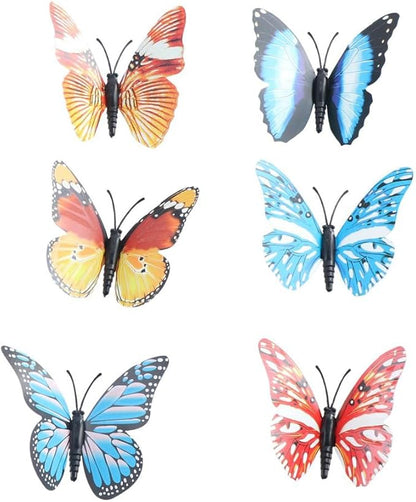 12Pcs Glow in The Dark Butterfly Wall Decals Stickers,Colorful Luminous Removable Butterfly Stickers DIY Art Crafts Decor for Kids Girls Bedroom Decor