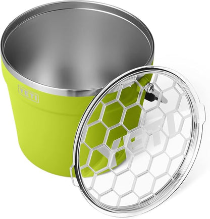 YETI Rambler Beverage Bucket, Double-Wall Vacuum Insulated Ice Bucket with Lid, Chartreuse