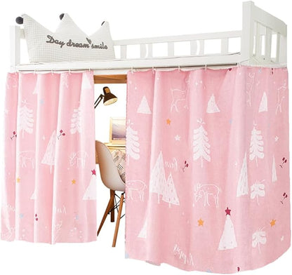 PENINSULA LOVE Bottom Bunk Bed Curtains Breathable Bed Blackout Canopy Single Bed Privacy Curtain Dorm Home Dust-Proof Shading Drapes Underbed Loft Bed Tent Curtains with Rope and Loop