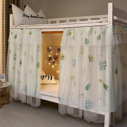 Students Dorm Bunk Bed Curtain Home Privacy Bed Shading Curtain Net Bed Cloth Dustproof Blackout Bed Canopy Bedding Curtain Students Dormitory Tent Lightproof Cloth Bedding Canopy Spread Curtain