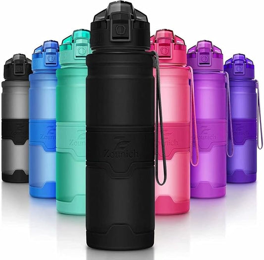 ZOUNICH Premium Sports Water Bottle 32 oz/1 Liter, 24 oz, 16 oz, 14 oz, BPA Free Tritan for Bike, Running, Gym, Fitness, Cycling