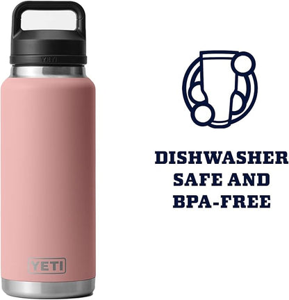 YETI Rambler 36 oz Bottle Retired Color, Vacuum Insulated, Stainless Steel with Chug Cap, Sandstone Pink