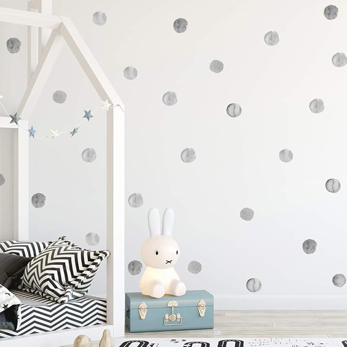 Wall Sticker, Rohome PVC Peel and Stick Wall Decals Wall Decor Mural Multi-Color Dots Sofa Background Living Room Boys Girls Baby Bedroom Kitchen Nursery Room Furniture Decorations (Parent) (Gray)