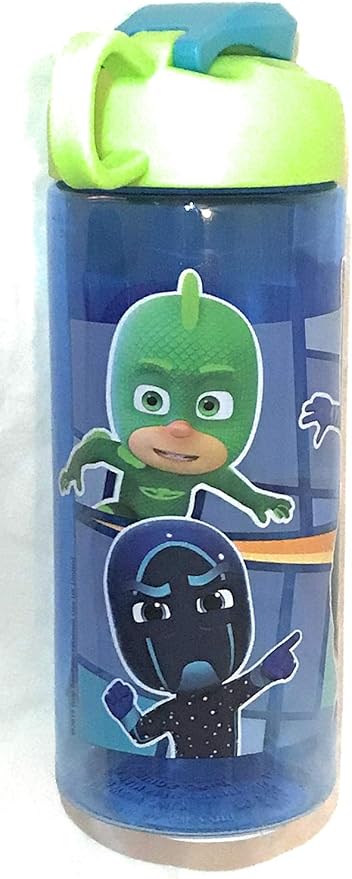 Zak! PJ Masks PJMJ-T070 Designs BPA Free 16.5 oz Boys & Girls Licensed Character Cold Water Bottles -Carry Loop & Snap Lid