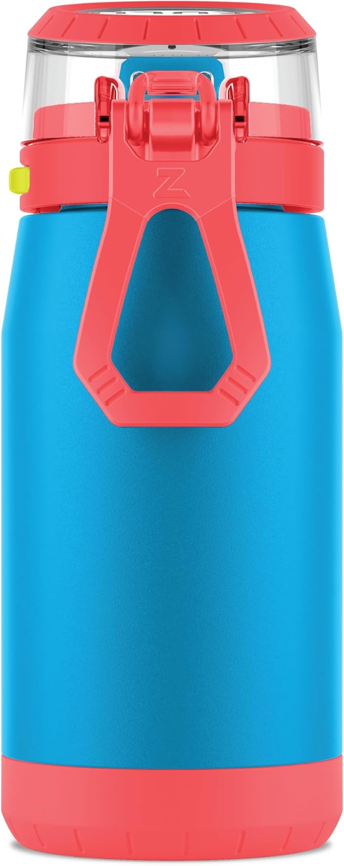 ZULU Kids Flex 12oz Stainless Steel Insulated Water Bottle with Silicone Spout, Leak-Proof Locking Flip Lid and Soft Touch Carry Loop for School Backpack, Lunchbox, and Outdoor Sports, Superhero