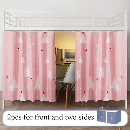 PENINSULA LOVE Bottom Bunk Bed Curtains Breathable Bed Blackout Canopy Single Bed Privacy Curtain Dorm Home Dust-Proof Shading Drapes Underbed Loft Bed Tent Curtains with Rope and Loop