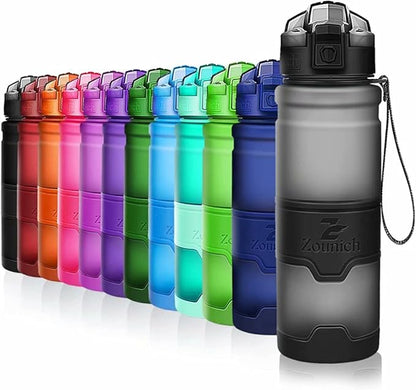 ZOUNICH Premium Sports Water Bottle 32 oz/1 Liter, 24 oz, 16 oz, 14 oz, BPA Free Tritan for Bike, Running, Gym, Fitness, Cycling