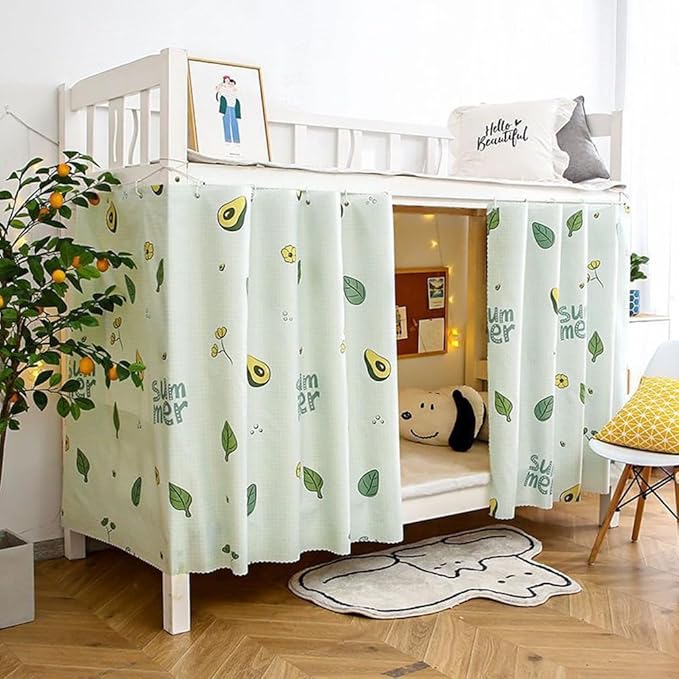 Students Dorm Bunk Bed Curtain Home Privacy Bed Shading Curtain Net Bed Cloth Dustproof Blackout Bed Canopy Bedding Curtain Students Dormitory Tent Lightproof Cloth Bedding Canopy Spread Curtain