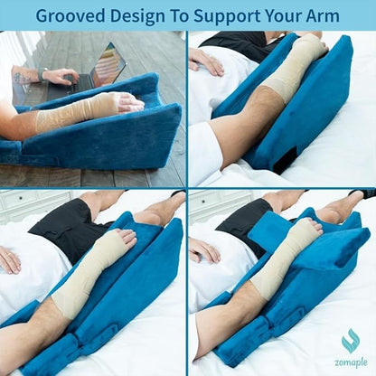 Zomaple Arm Elevation Pillow for Post Surgery Support - Recovery Boost Arm Pillow for Adults After Surgery - Arm Rest Pillow for Bed & Couch with Elbow Pillow [Patented Design]